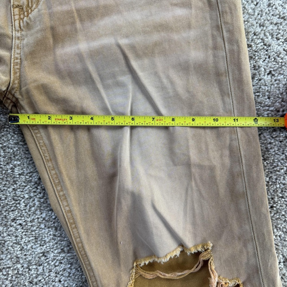 VERVET Wide Leg Jeans Womens 29 Light Wash Beige Distressed Relaxed Denim - Picture 9 of 13